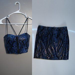 See Me Coming Skirt Set - Royal